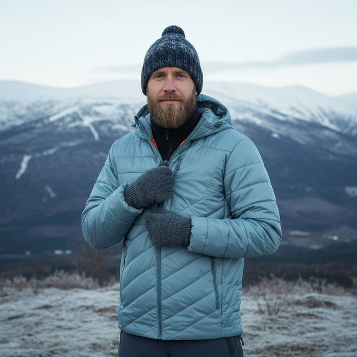 FHM Innova mint viegla primaloft jaka, silta un elpojoša, piemērota rudens un ziemas pārgājieniem Latvijā.