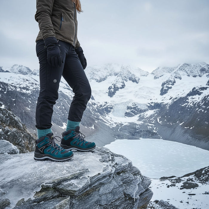 grisport ziemas zābaki zili nubuka materiāls, ūdensizturīgi apavi pārgājieniem, piemēroti ziemas apstākļiem outdoors