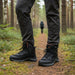 Humtto pārgājienu zābaki, melni, ūdensnecaurlaidīgi, ziemas trekingam Latvijas mežos.