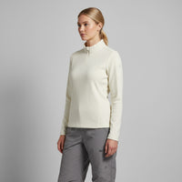 humtto sieviešu flīsa bāzes slāņa krekls, bēšs, silts materiāls, piemērots pārgājieniem un aktīvai atpūtai Latvijā