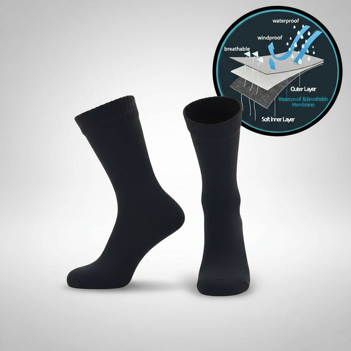 outfish ūdensnecaurlaidīgas zeķes, 3 slāņu membrāna, nylon/vilnas materiāls, piemērotas pārgājieniem un multisportam