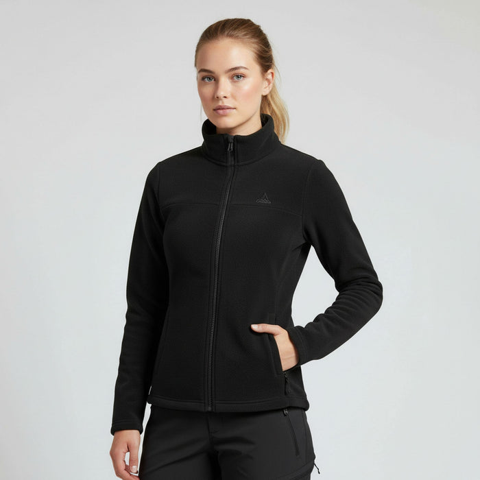 Humtto sieviešu flīsa jaka melnā krāsā