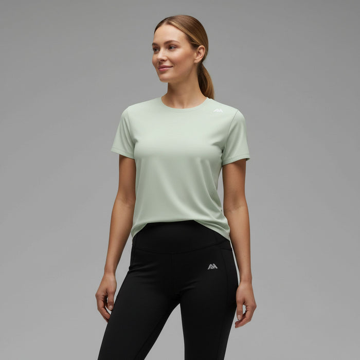 Sieviešu T-krekls Humtto gaiši zaļš elpojošs ar UV aizsardzību