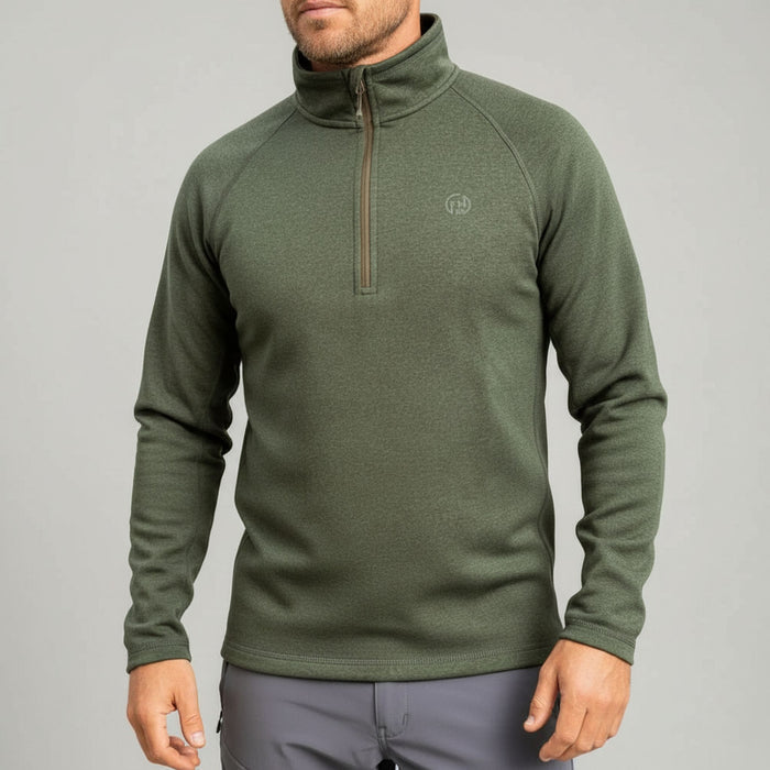 Men's Fleece Jacket FHM Kivu in Khaki Green
