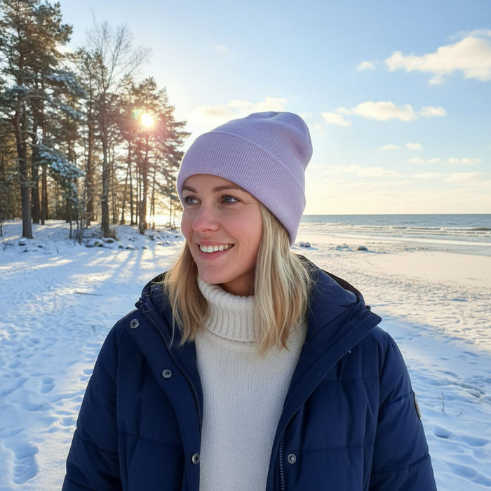 Heavyweight Long Beanie lilac