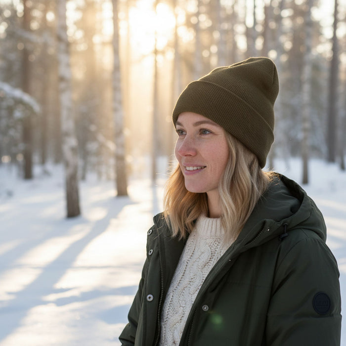 Heavyweight Long Beanie olive