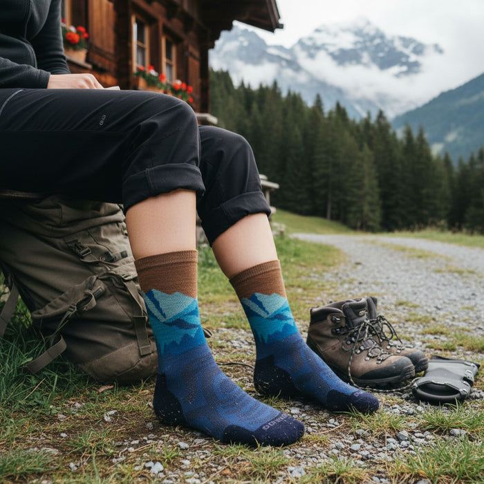 Performance every day hiking merino wool socks mountain