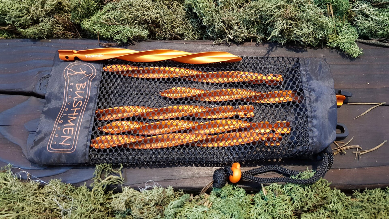 Ultralight nojumes mietiņi Bushmen TWISTER alumīnija skrūves formas oranži 8g