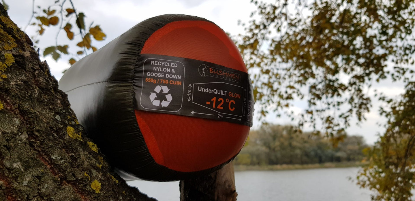 Down-filled Hammock Under quilt Bushmen GLOW -12C 800gr