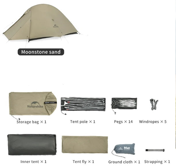 Походная палатка Naturehike Cloud Up Pro 1 одноместная Синий 1.23 kg