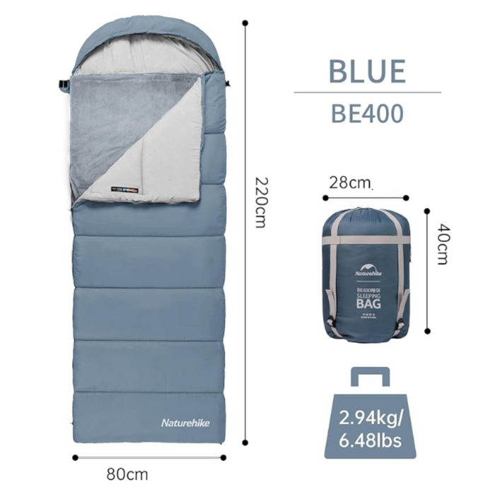 Naturehike BE400 USB Heated Cotton Sleeping Bag Right - Outfish