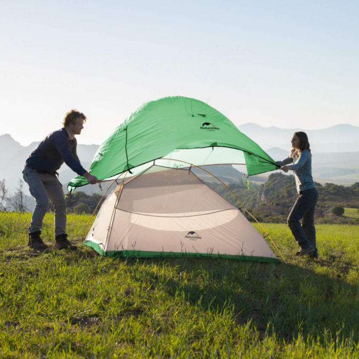 Naturehike Updated Cloud up 2 vietīga telts + Paklājs Jauna Versija 210T