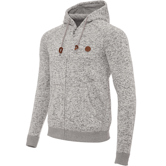 FHM Avalon Knitted Fleece Jacket Grey with Hood