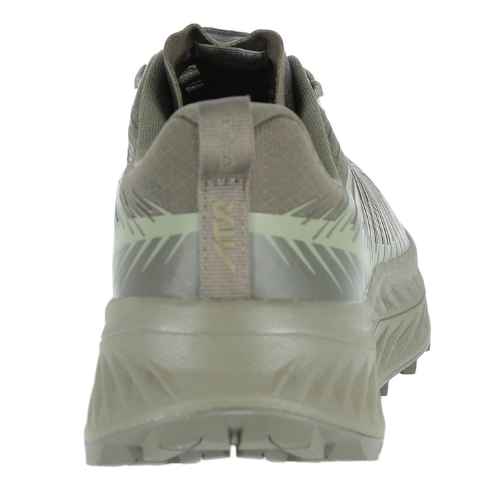 Lowa trail skriešanas apavi, sintētiskais augšdaļa, dyneva amortizācija, brūni, ultra distanču taku skrējieniem.