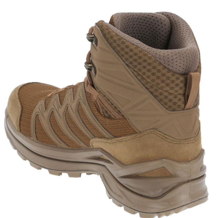 Lowa Innox Pro Mid coyote trekinga apavi elpojoši, bez membrānas, viegli, piemēroti pārgājieniem Latvijas apstākļiem.