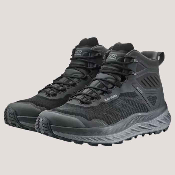 Lowa pārgājienu apavi Fortux QC GTX, ūdensnecaurlaidīgi, melni, viegli un elpojoši apavi pārgājieniem un trekingam.