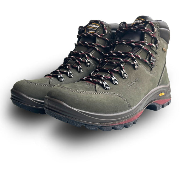 grisport medību zābaki, ūdensnecaurlaidīgi, elpojoši, vidēja augstuma, kaki krāsā, pārgājieniem un medībām