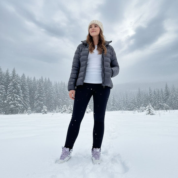 humtto ziemas legingi melni, siltināti, elastīgi, piemēroti aktīvai atpūtai un pārgājieniem ziemā Latvijā