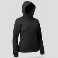 humtto softshell jaka melna, ūdensizturīga ar dwr pārklājumu, piemērota pārgājieniem lietainam laikam Latvijā