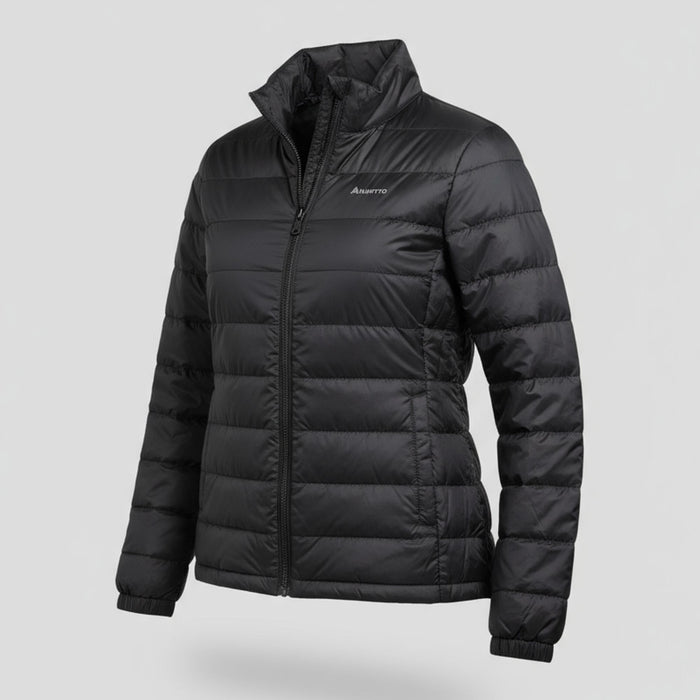 humtto sieviešu ūdensizturīga 2-in-1 jaka, melna, viegla un silta, piemērota pārgājieniem rudenī un ziemā Latvijā