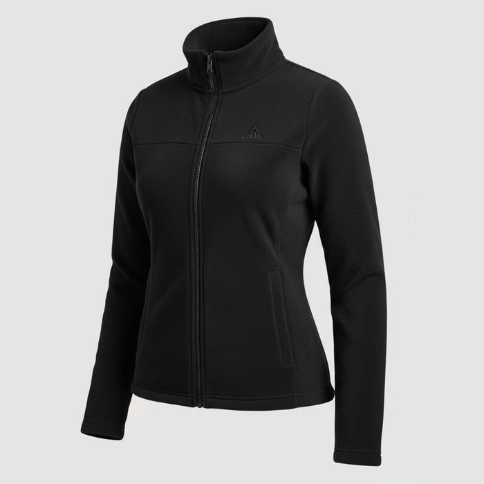 Humtto sieviešu flīsa jaka melnā krāsā