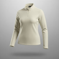 Humtto sieviešu flīsa apakškrekls, garas piedurknes, bēšs, termoveļa, piemērots rudenim un ziemai, āra aktivitātēm Latvijā.