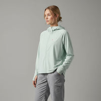 humtto sieviešu sauļošanās jaka ar kapuci cerulean, UPF50+, viegla un elpojoša, piemērota āra aktivitātēm Latvijā vasarā