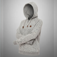 FHM fleece jaka ar rāvējslēdzēju, Avalon pelēka, mīksta flīsa, ar kapuci, piemērota rudens un ziemas laikapstākļiem Latvijā.