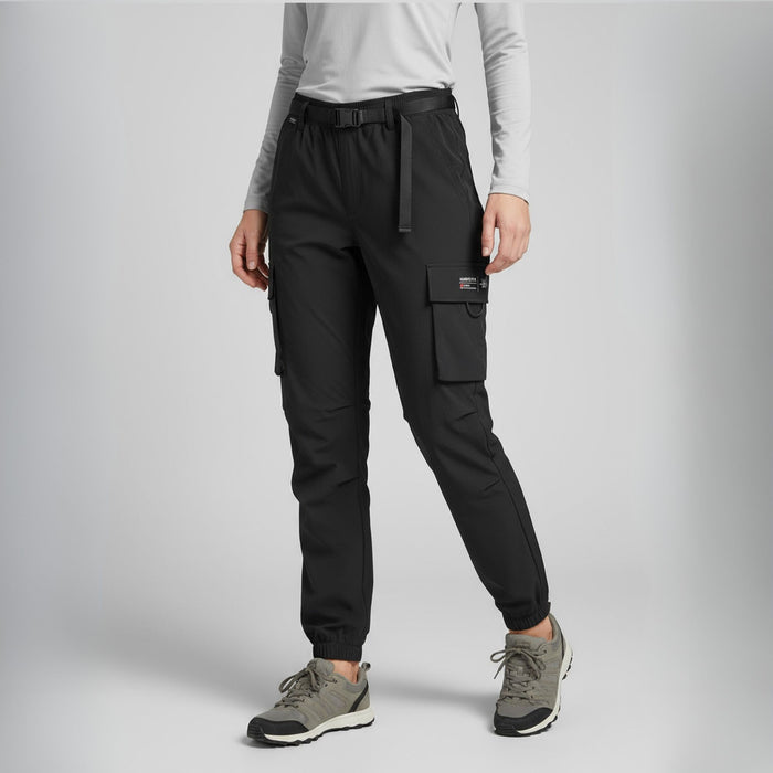 humtto sieviešu vieglas pārgājienu bikses melnas, elpojošas, piemērotas aktīvai atpūtai un pārgājieniem Latvijā