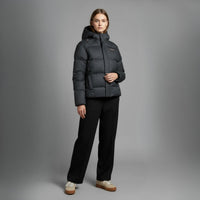 humtto dūnu jaka melna ar dwr tehnoloģiju, ziemai, sievietēm, ar kapuci, ikdienas un āra lietošanai