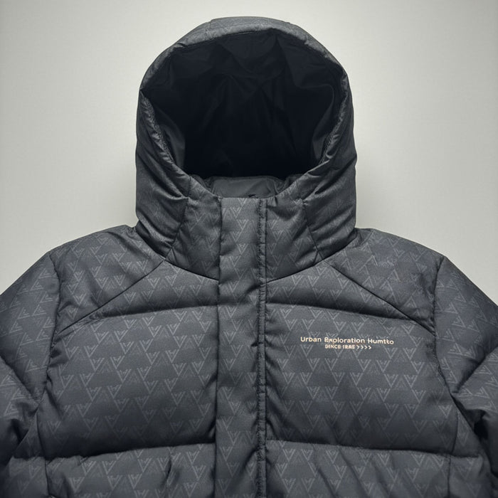 humtto dūnu jaka melnā krāsā ar dwr tehnoloģiju, ūdensnecaurlaidīga, piemērota ziemai un pārgājieniem