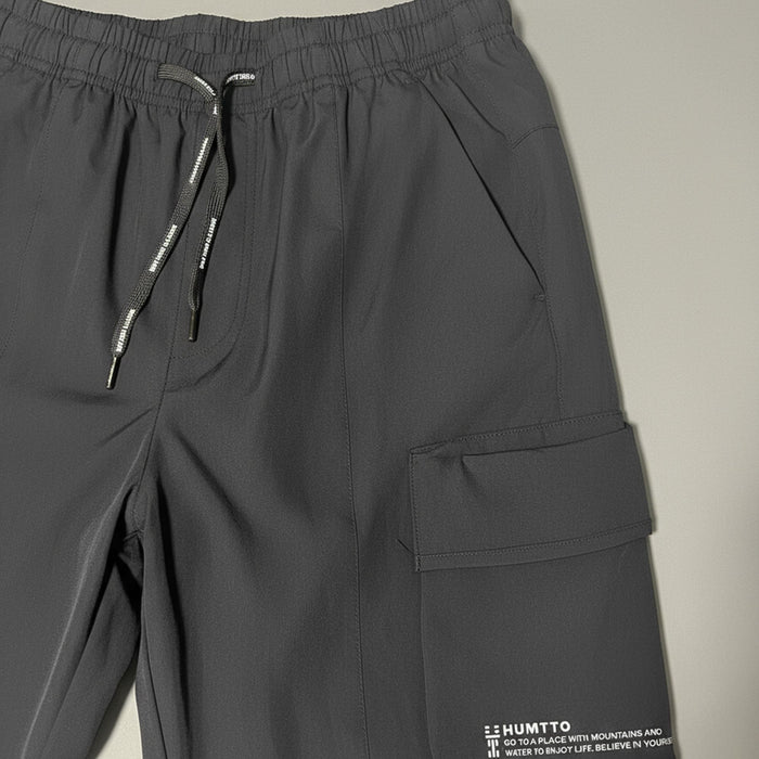 Humtto sieviešu vieglas pārgājienu bikses melnas ar kabatu un regulējamu jostu pārgājieniem Latvijā.