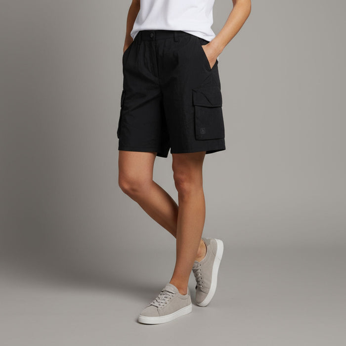 humtto pārgājienu šorti, melni, UPF 50 saules aizsardzība, viegli un ērti vasaras pārgājieniem