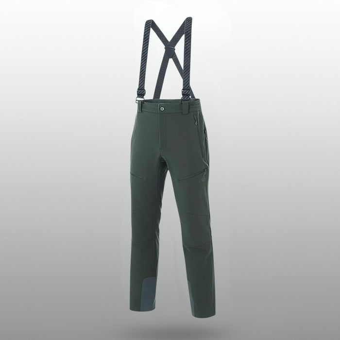 FHM softshell bikses ar DWR pārklājumu, khaki zaļas, taktiskas medībām un makšķerēšanai ziemā Latvijā.