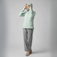 Humtto sieviešu UV aizsardzības jaka, viegla, zaļganā cerulean krāsā, piemērota pārgājieniem un aktīvai atpūtai.