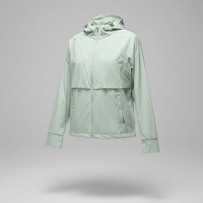 Humtto sieviešu UV aizsargjaka cerulean, viegla, ar rāvējslēdzēju, piemērota pārgājieniem un riteņbraukšanai.