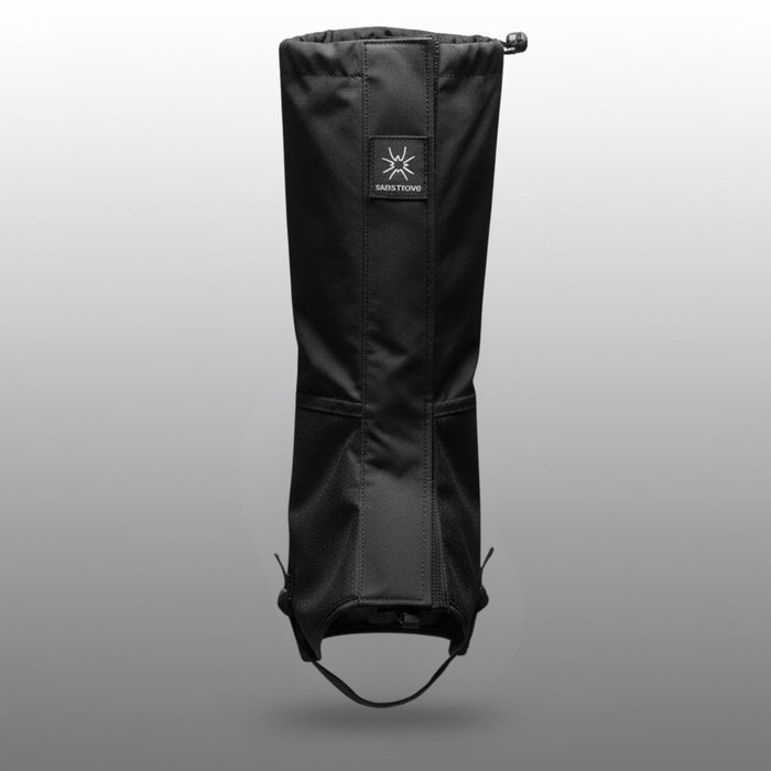 samstrong gaiteris melns, ūdensnecaurlaidīgs poliestera materiāls, aizsardzība pret mitrumu un netīrumiem