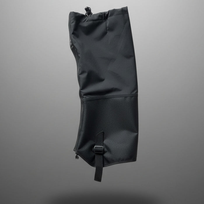 Samstrong gaiteri melni, ūdensnecaurlaidīgi, ar velcro aizdari, piemēroti pārgājieniem un damprai videi.