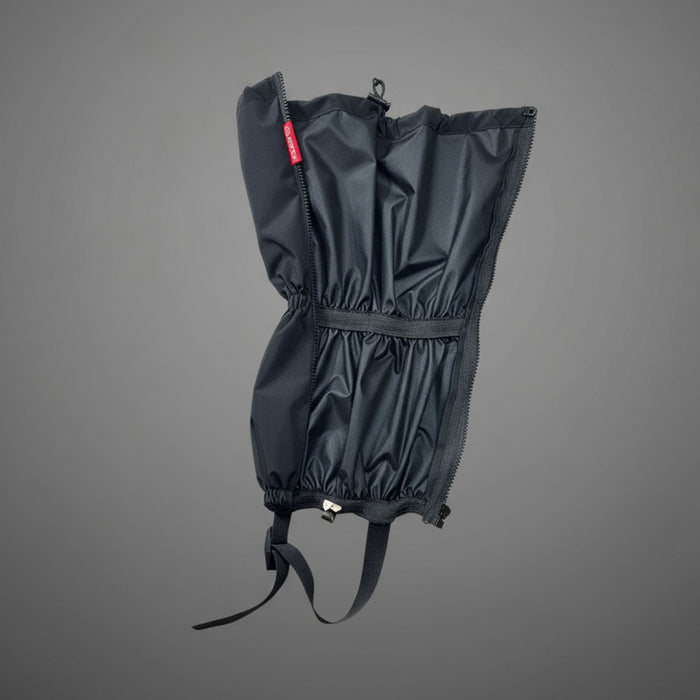 melni ūdensnecaurlaidīgi pārgājienu gaiteri ar rāvējslēdzēju, kājas aizsardzībai lietainam laikam