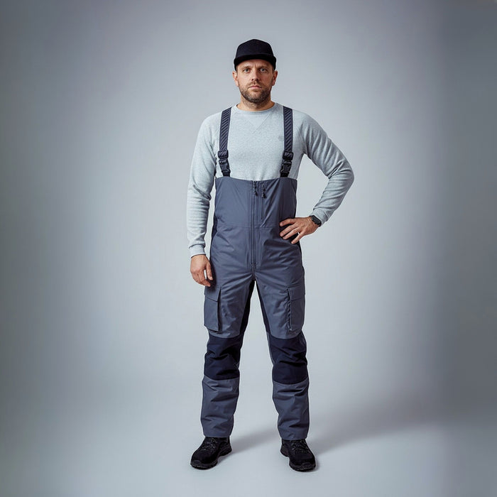FHM makšķerēšanas bikses Guard V2, ūdensnecaurlaidīgas ar Dermizax membrānu un izolāciju, pelēkas, ziemas apstākļiem.