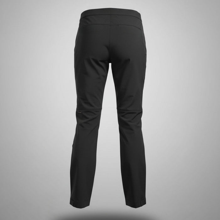 Pārgājienu Bikses Humtto no Softshell Suduma Melnā Krāsā ar Integrētu Jostu