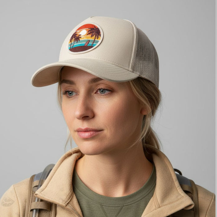 Suede Cap with Summer Patch