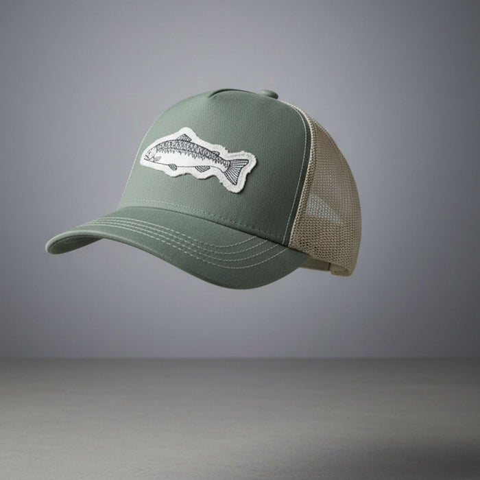 Fishing Cap Rapper Cotton Olive/Black