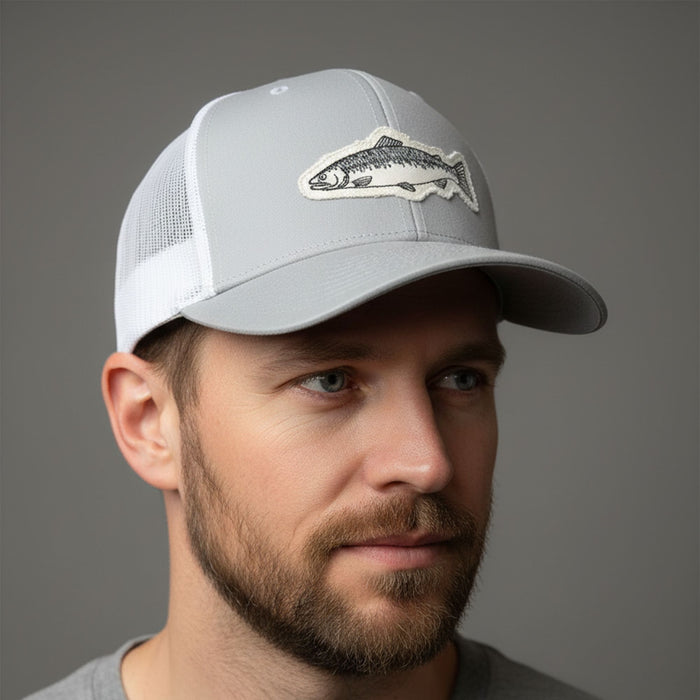 Fishing Hat Silver/White