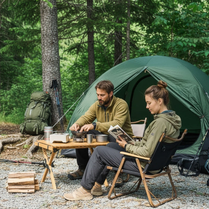 Naturehike MW02 Saliekamais Kempinga Krēsls Melns