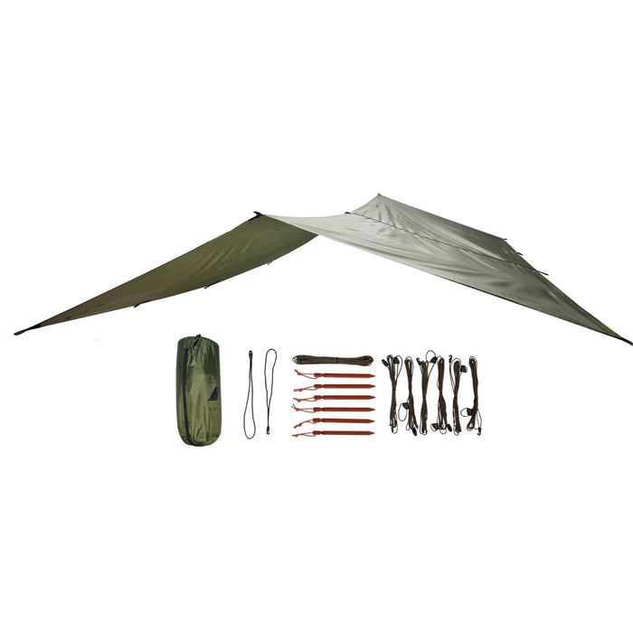 Bushmen EASY Tarp Nojume 2×3m Zaļa 550g