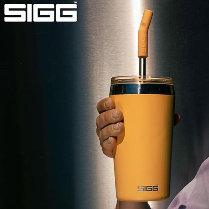 Termokrūze SIGG ar salmiņu Helia persiku krāsā 0,45 L