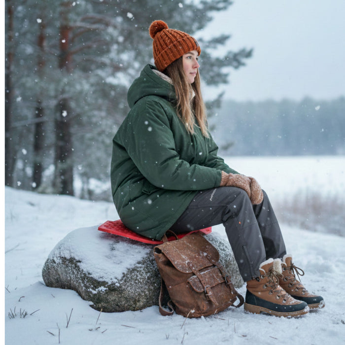 Foldable Outdoor Seating Mat Egg Nest red