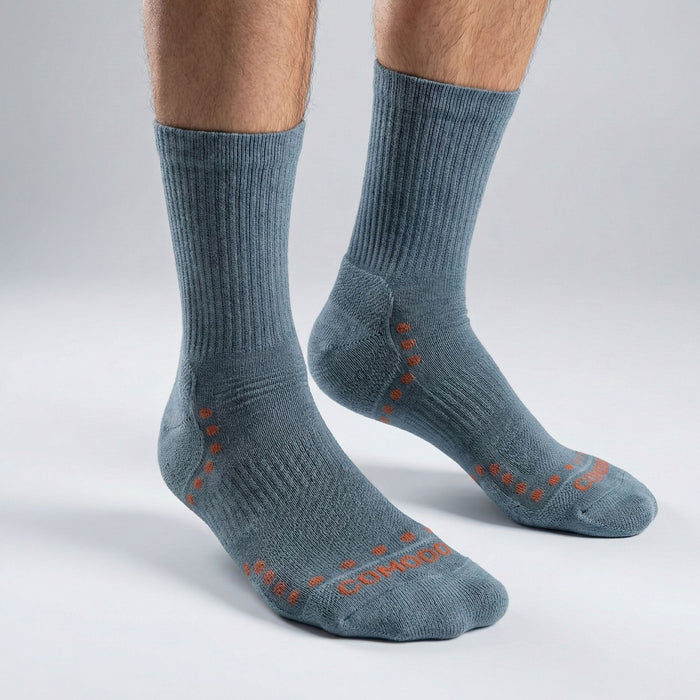 Comodo vieglās alpakas pārgājienu zeķes gaiši pelēkas