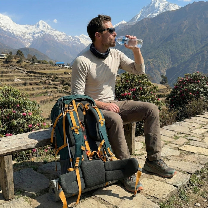 Pārgājienu Mugursoma ar Rāmi Humtto 65 + 10 L Zaļā